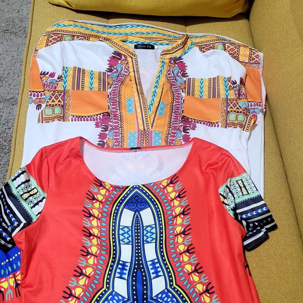 Vibrant Ethnic Print Women's Dresses